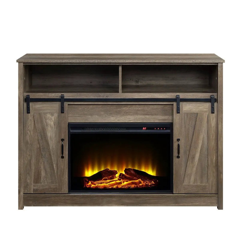 Tobias - 38" Fireplace - Rustic Oak by Unique Piece Furniture
