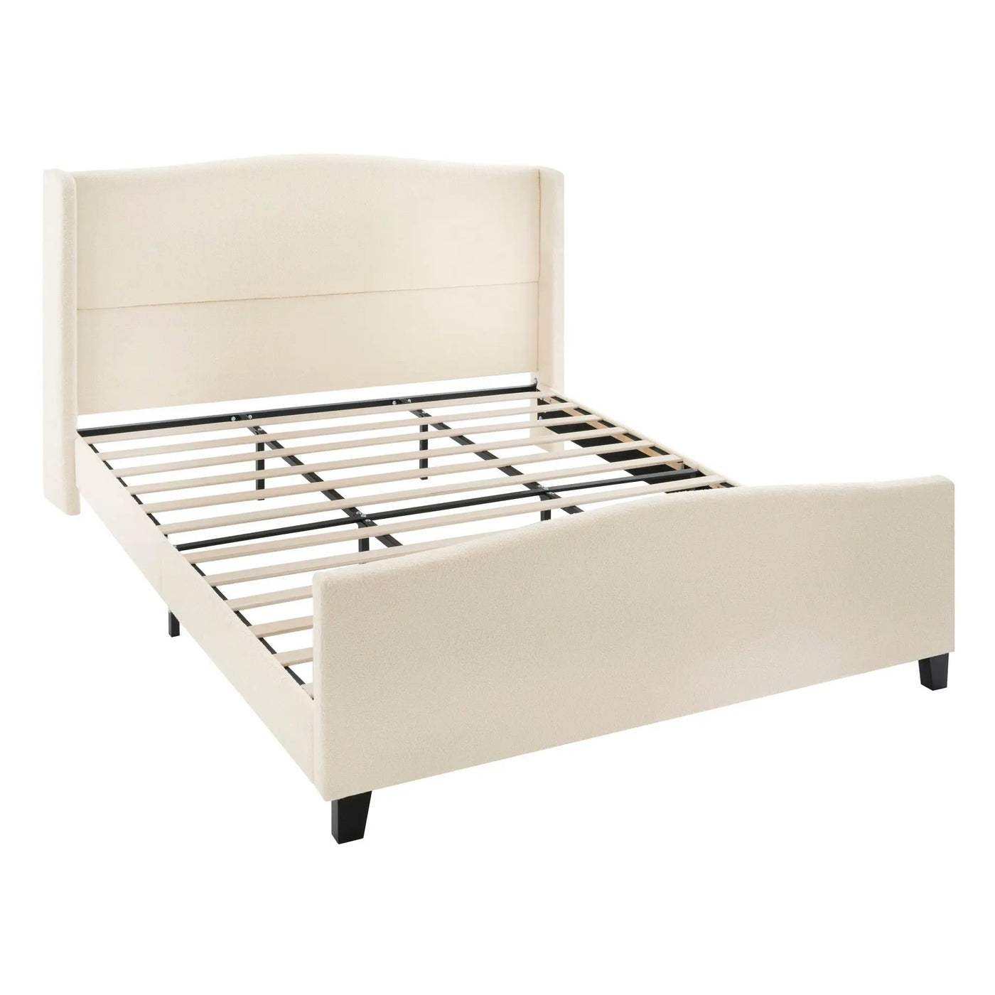 Platform Bed Frame With Tall Headboard And High Footboard by HouseOfZazla