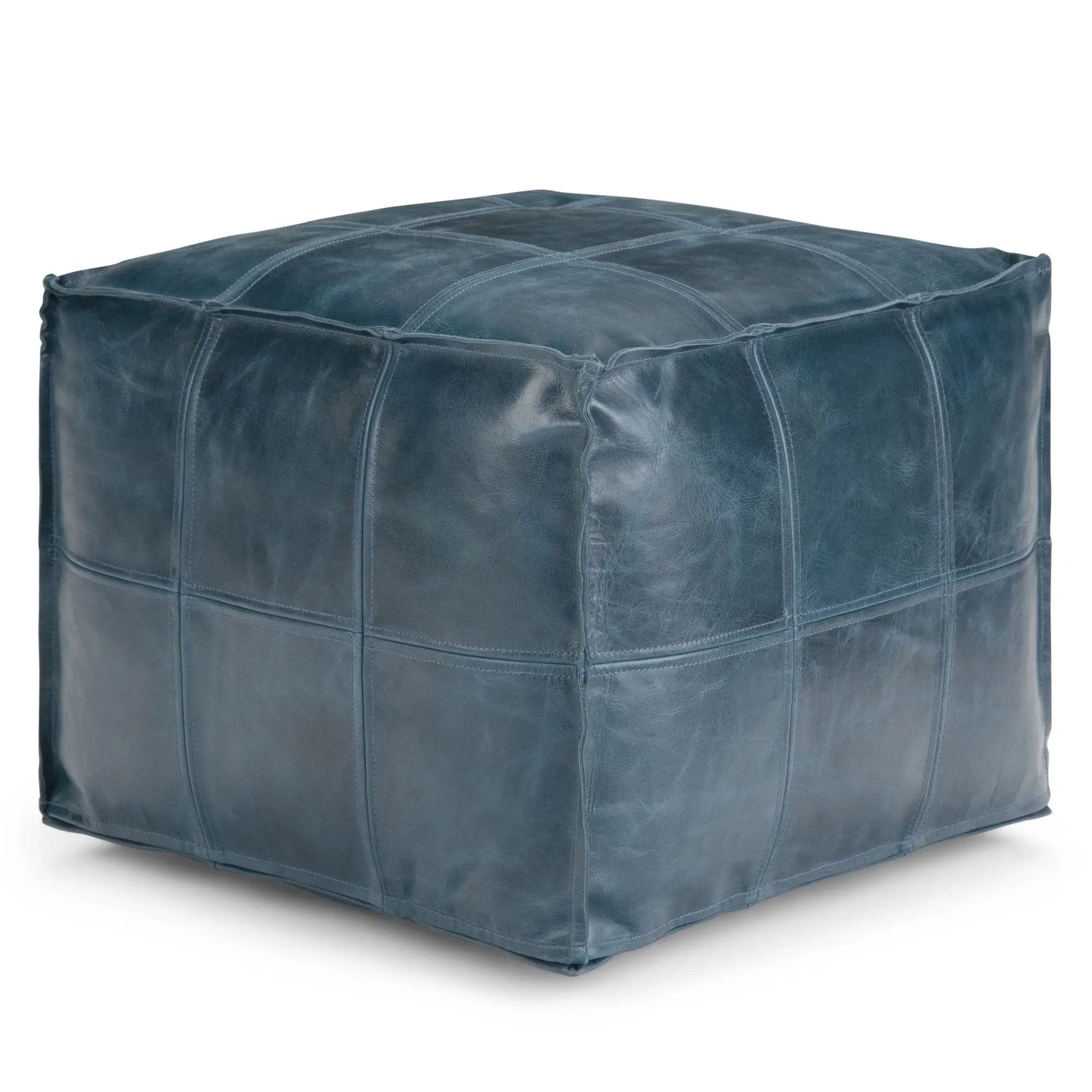 Manning - Square Pouf - Teal by HouseOfZazla