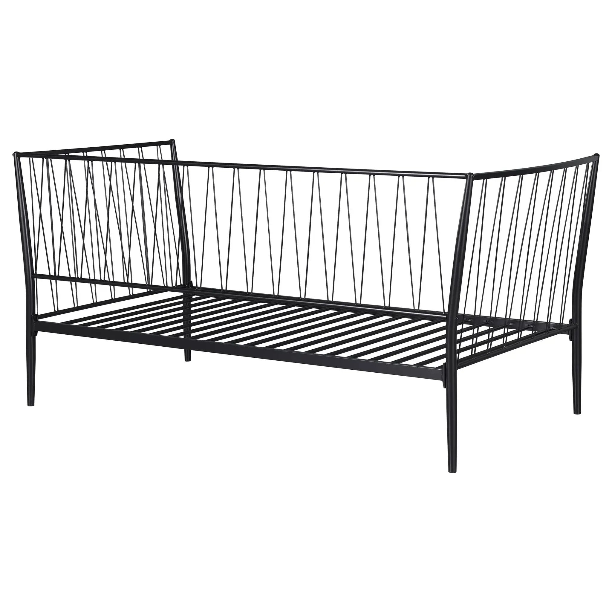 Richland Metal Twin Daybed Bed Frame Matte Black by Unique Piece Furniture