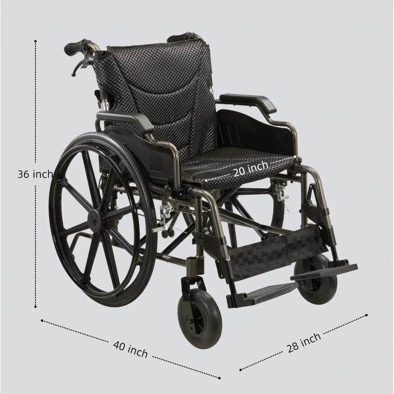 Lightweight Foldable Transport Wheelchair For Adults With Double X Force Support by HouseOfZazla