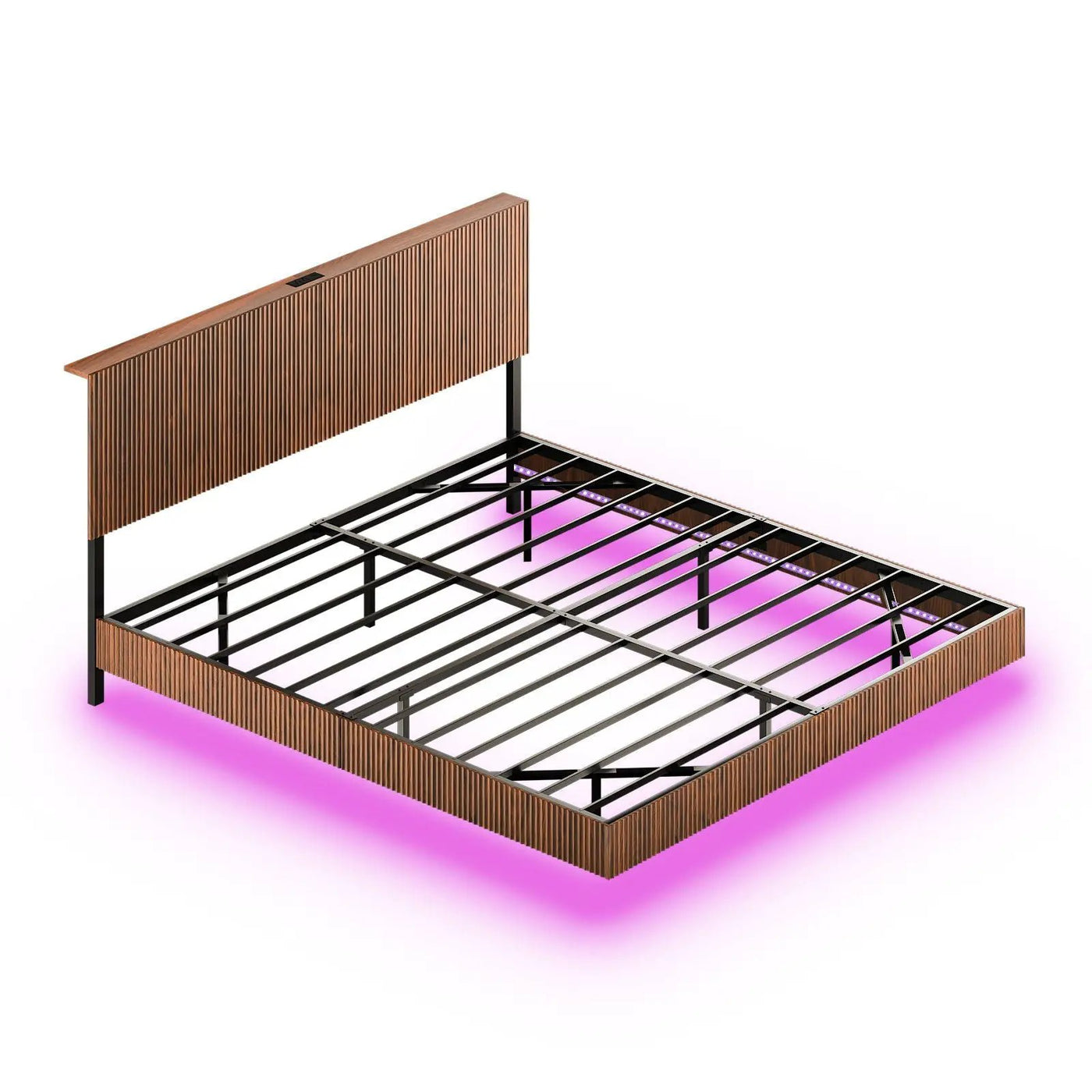 Floating Bedstead With Charging Station And LED Lights by Unique Piece Furniture