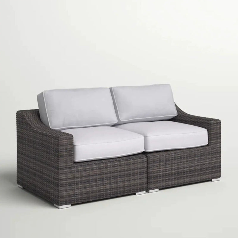 Chic Wide Outdoor Loveseat With Cushions by Unique Piece Furniture