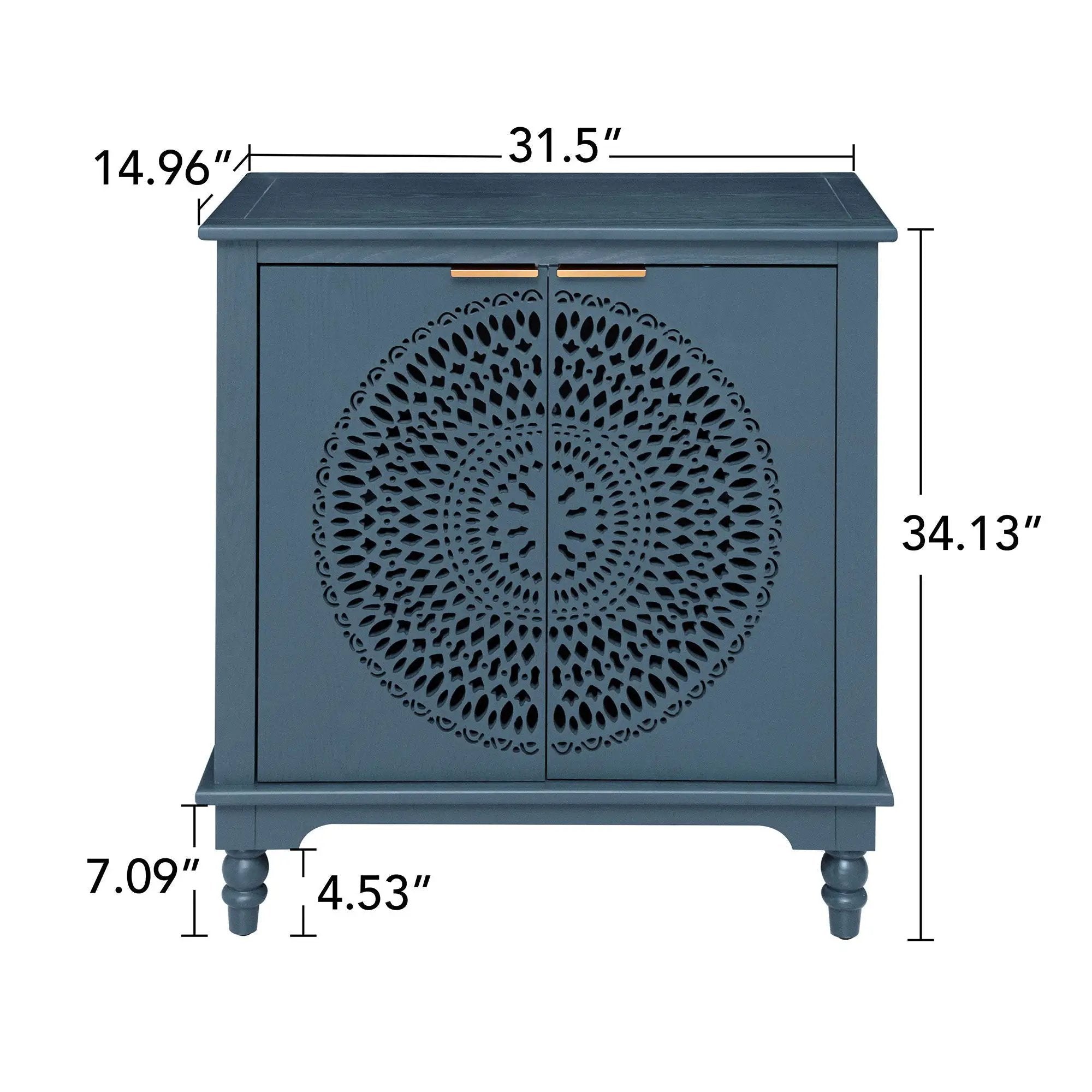 Hollow - Carved 2 Doors Accent Cabinet by Unique Piece Furniture
