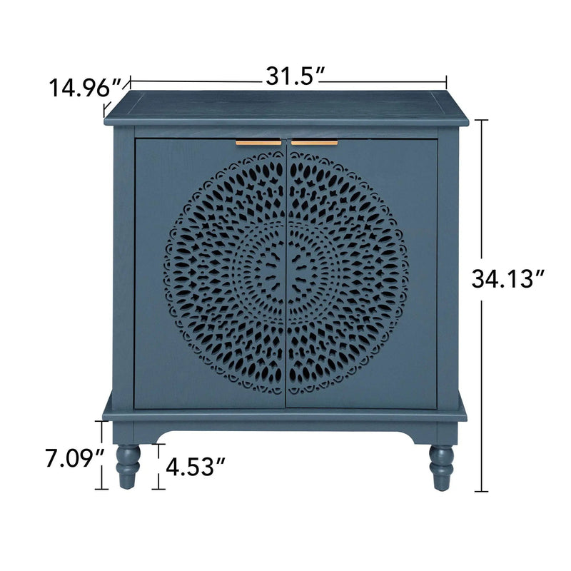 Hollow - Carved 2 Doors Accent Cabinet by Unique Piece Furniture