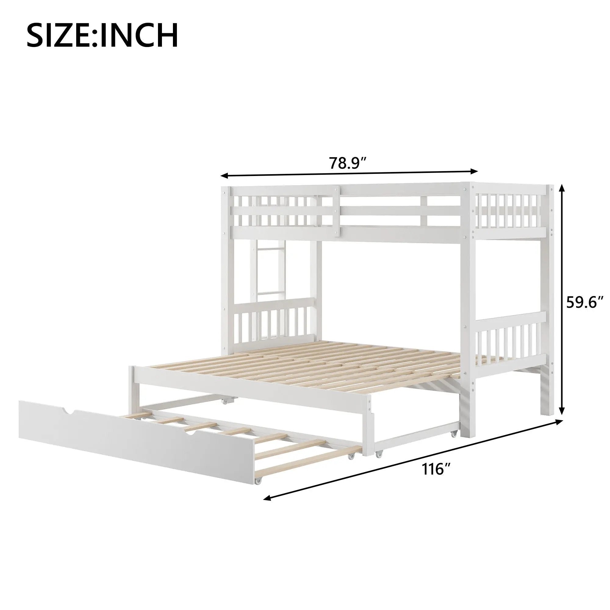 Smooth Mobility Bunk Bed With Trundle by Unique Piece Furniture