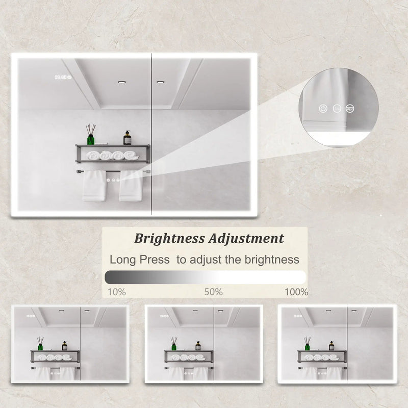 Bathroom Medicine Cabinet With Lights, LED Medicine Cabinet With Mirror, Lighted Medicine Cabinet With Defogger by HouseOfZazla