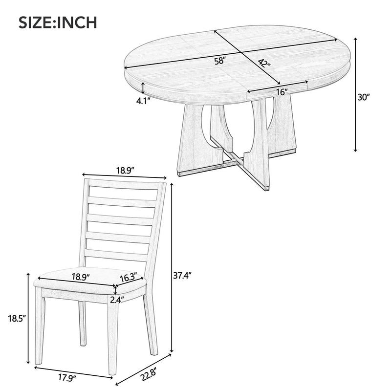 Round Dining Table Set For 4 With Chairs by Unique Piece Furniture
