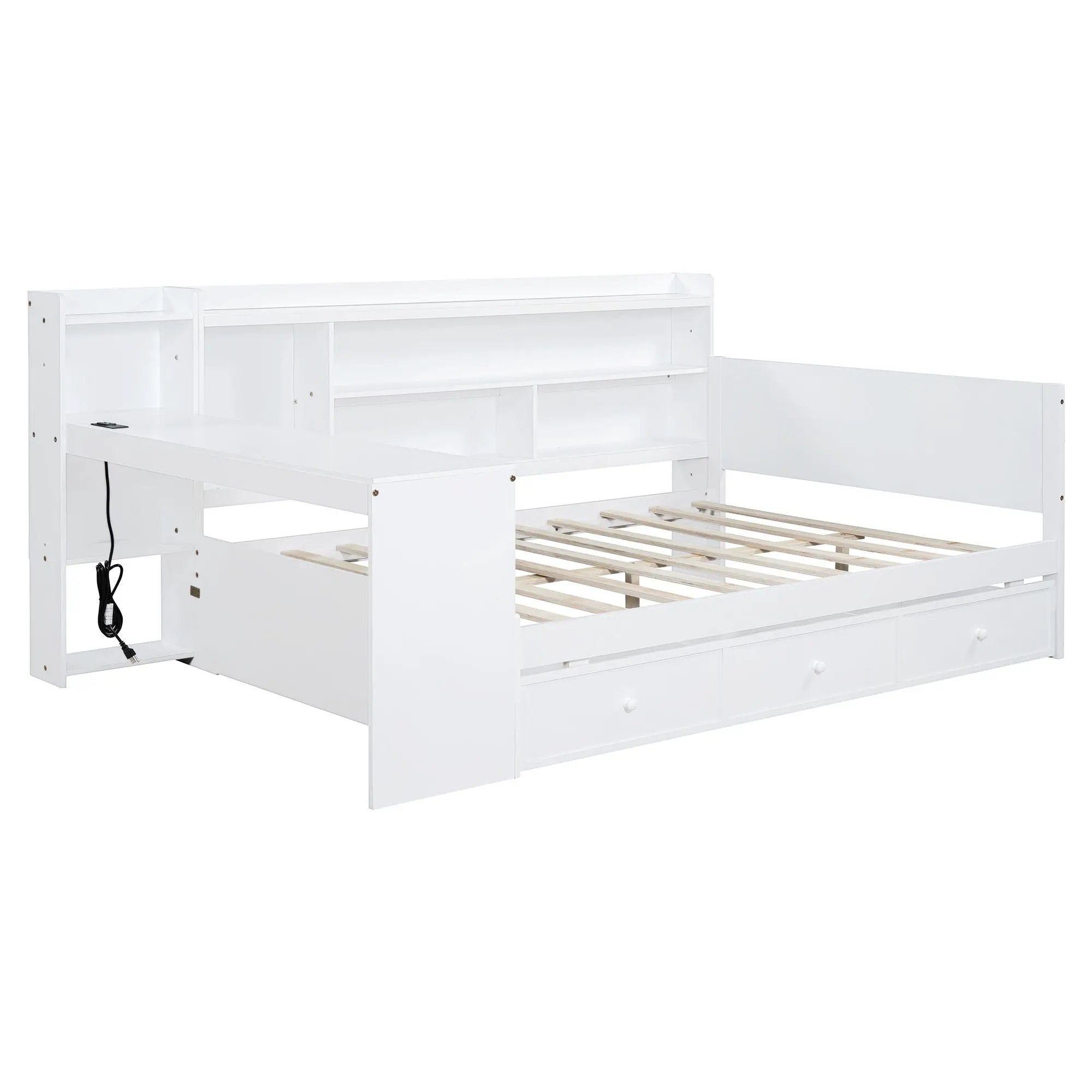 Daybed With 3 Drawers USB Ports And Desk by HouseOfZazla