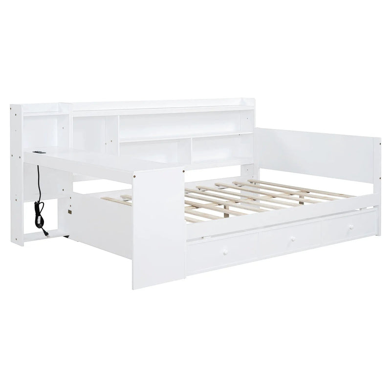 Daybed With 3 Drawers USB Ports And Desk by HouseOfZazla