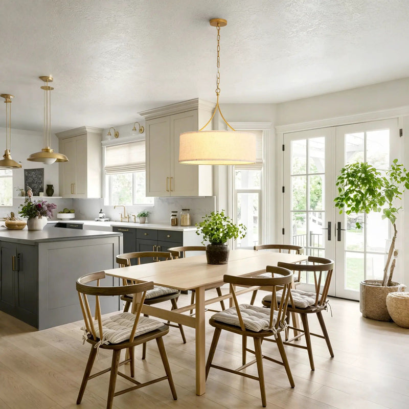 3 Light Drum Pendant Light by HouseOfZazla