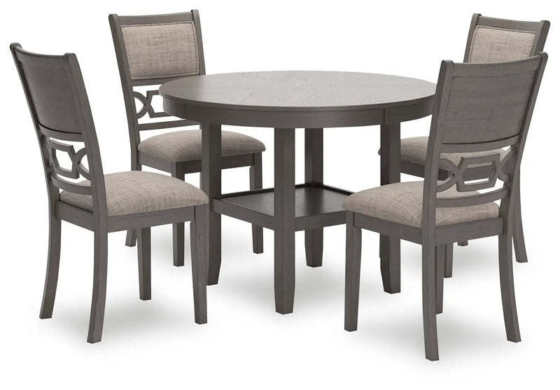 Wrenning - Dining Room Table Set (Set of 5) - Gray by Unique Piece Furniture