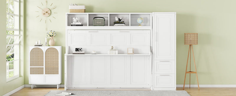Space Saving Murphy Wall Bed With Closet And Drawers