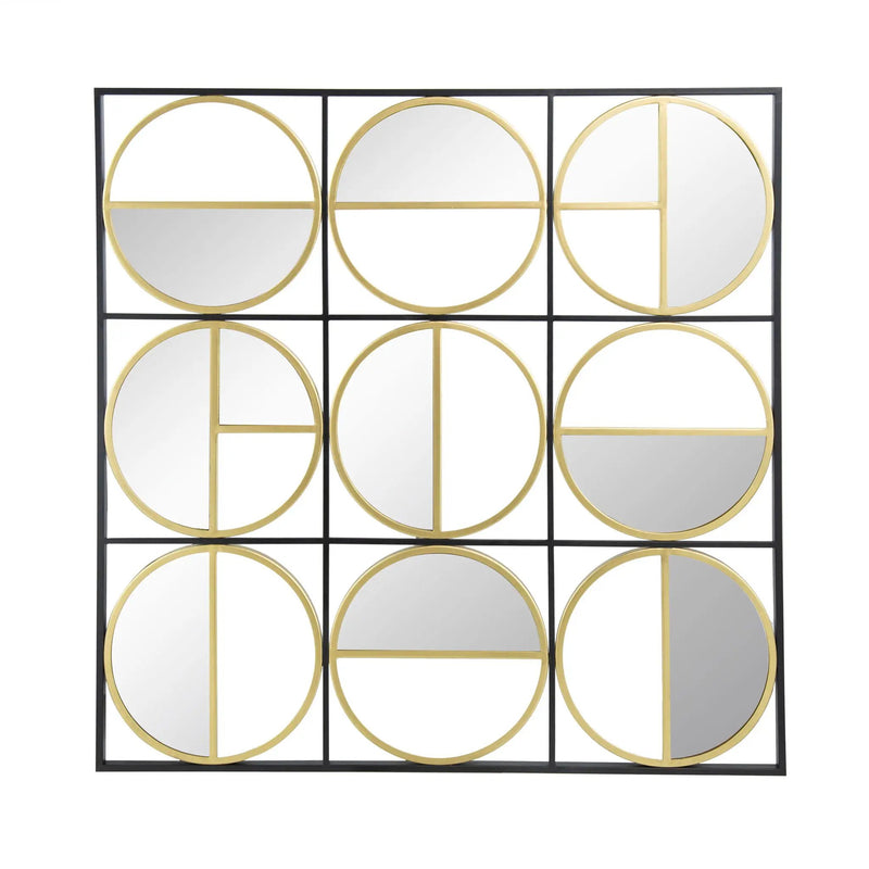 Eclectic Styling Metal Beaded Wall Mirror With Contemporary Design For Bedroom, Liveroom & Entryway by HouseOfZazla