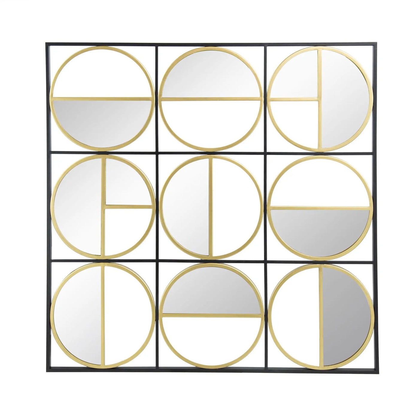 Eclectic Styling Metal Beaded Wall Mirror With Contemporary Design For Bedroom, Liveroom & Entryway by Unique Piece Furniture