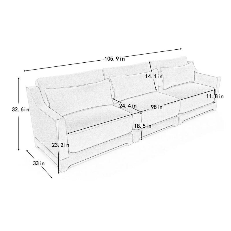 Elegant Sofa With Ergonomic Design And Lumbar Pillows by Unique Piece Furniture