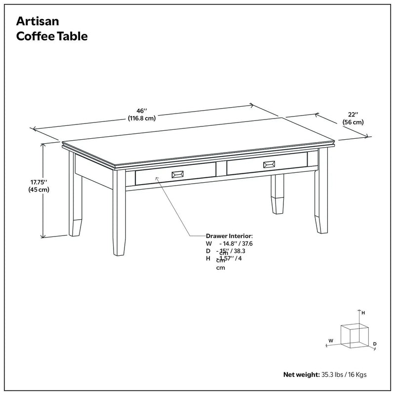 Artisan - Coffee Table - Russet Brown by Unique Piece Furniture