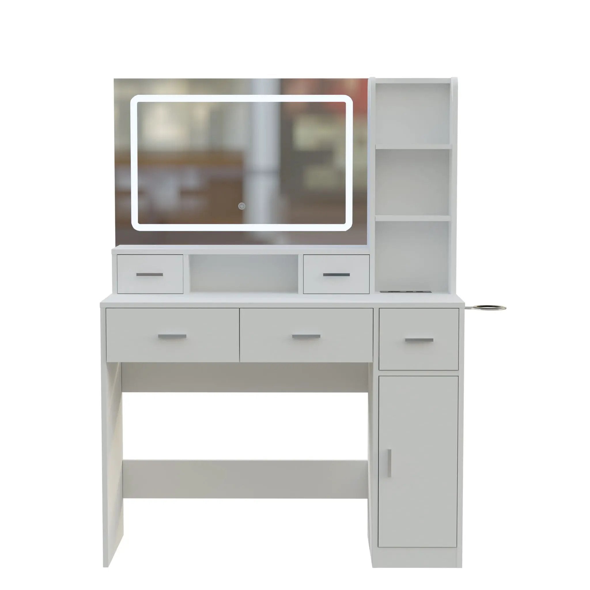 40.95" Newly Designed Smart Mirror Dressing Table With Drawers And Storage Cabinet, Dressing Table With Dressing Pad For Bedroom, Dressing Room by HouseOfZazla