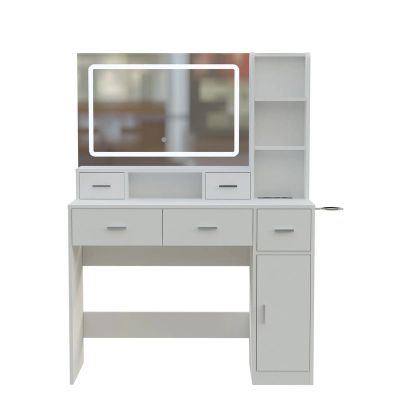 40.95" Newly Designed Smart Mirror Dressing Table With Drawers And Storage Cabinet, Dressing Table With Dressing Pad For Bedroom, Dressing Room by HouseOfZazla
