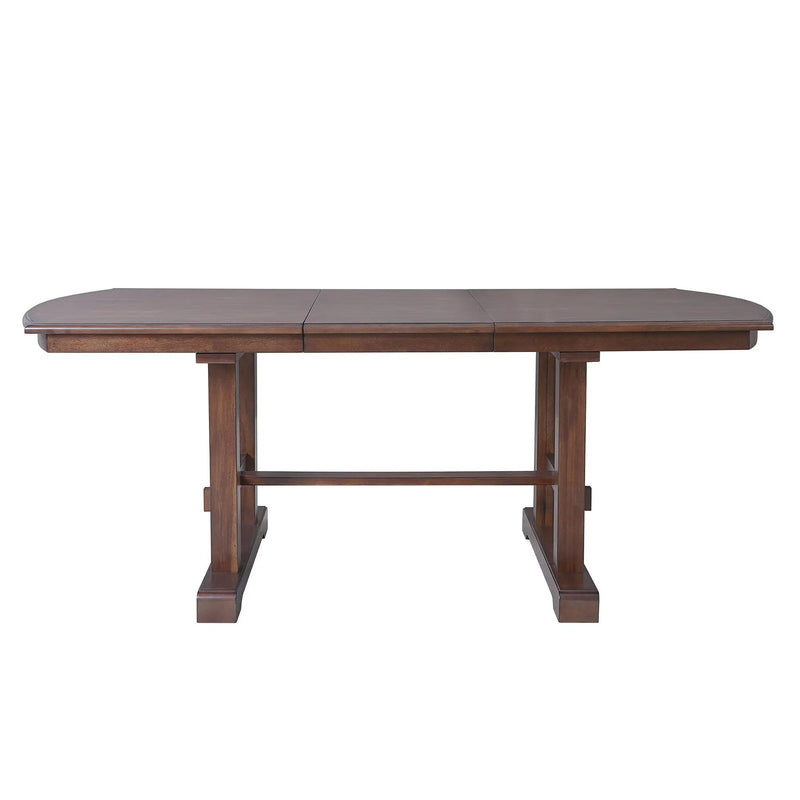 6 Piece Extendable Dining Table Set, Wood Table With Removable Leaf, 4 Upholstered Chairs And Bench - Cherry