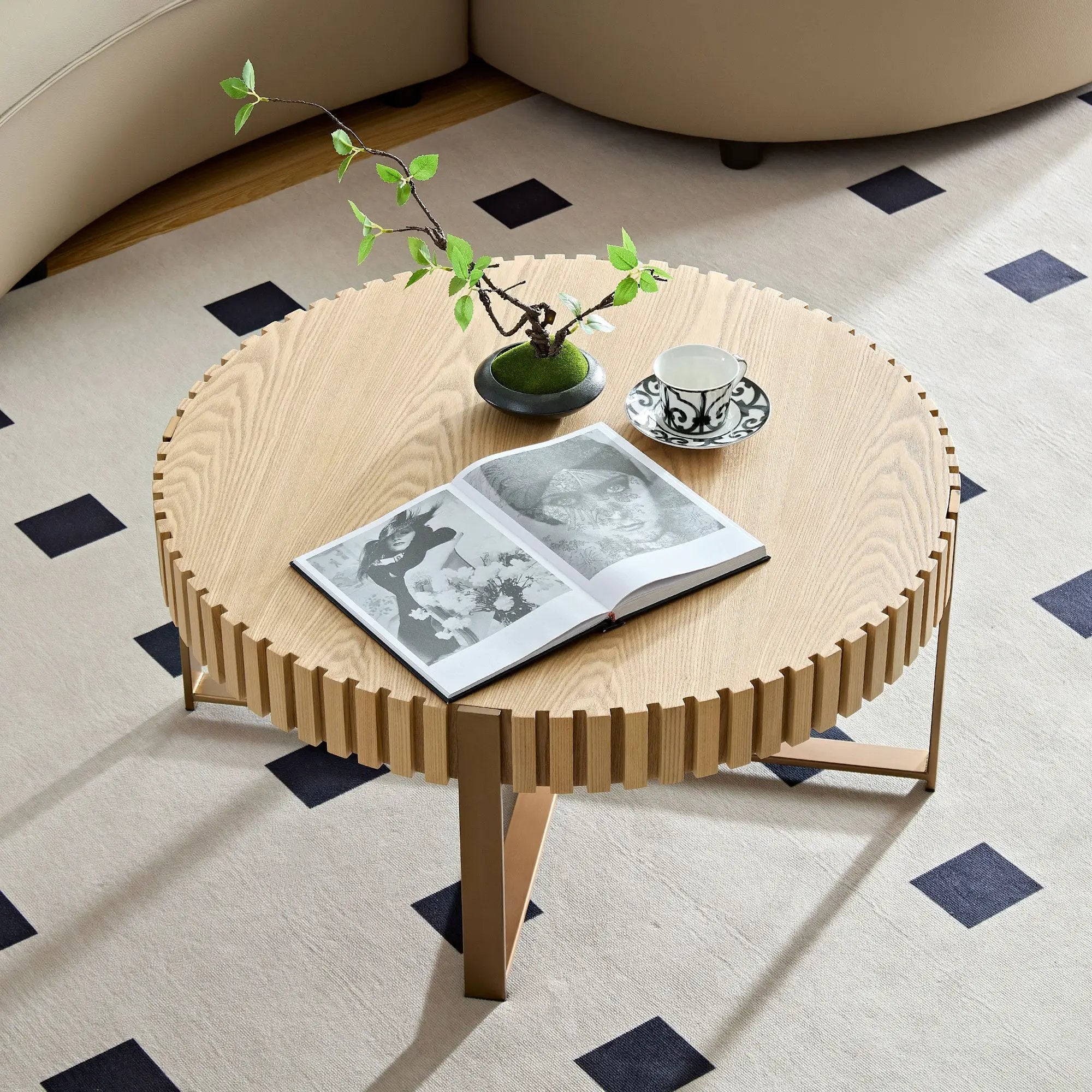 Modern Handcraft Drum Coffee Table by HouseOfZazla