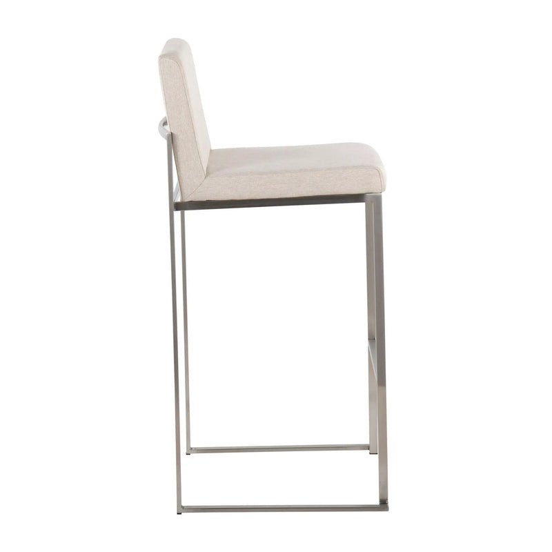 Fuji - Contemporary And Modern Elegance High Back Barstool by HouseOfZazla