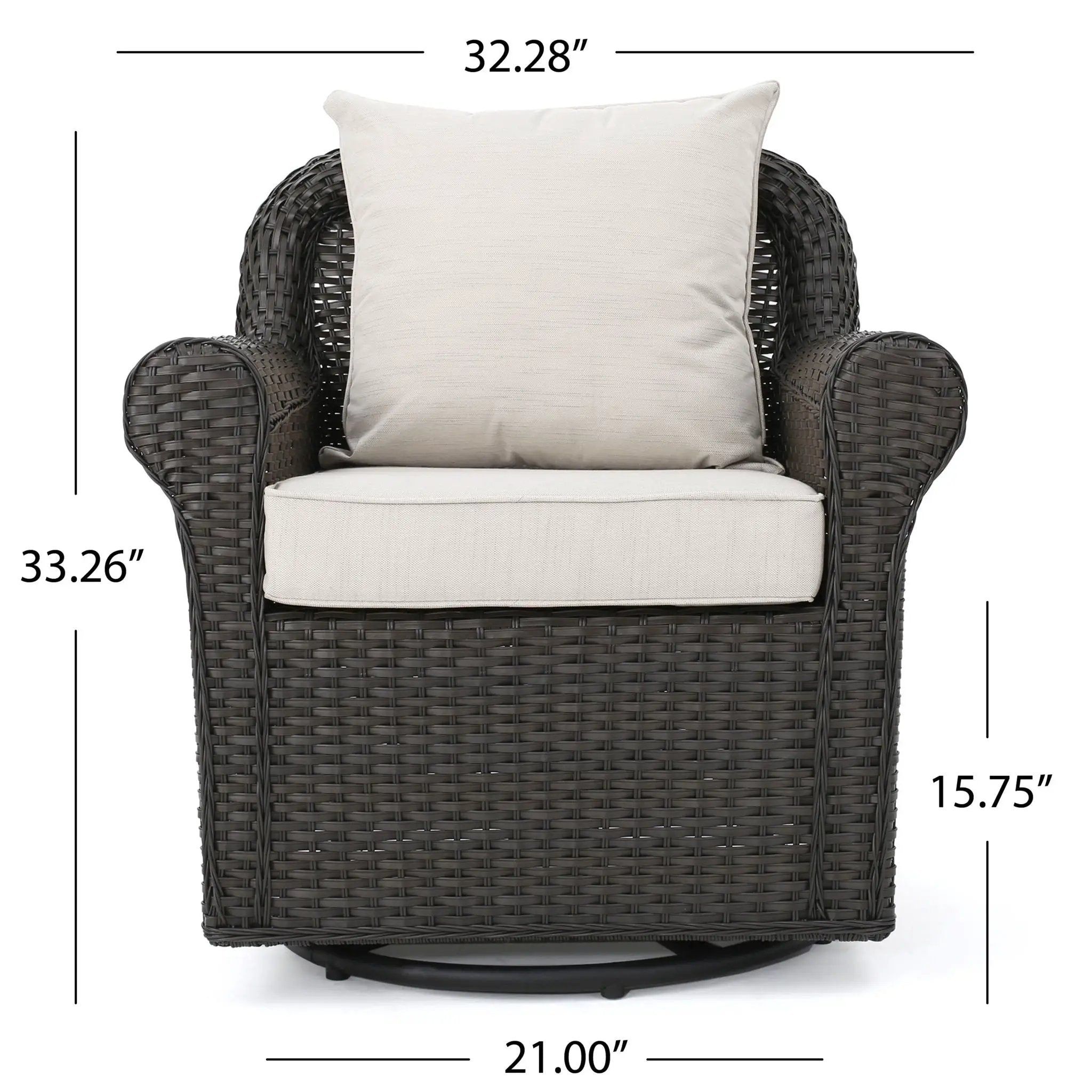 Amaya Outdoor Swivel Rocker Chair with Water Resistant Cushions by HouseOfZazla