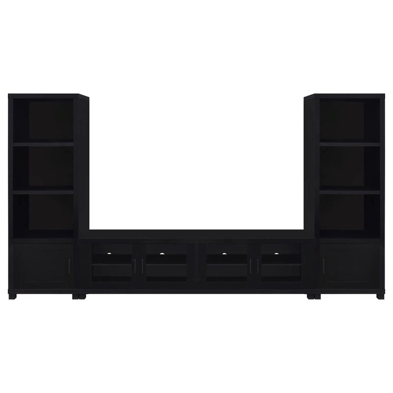 Jupiter 3-piece Entertainment Center 79-inch TV Stand Black by Unique Piece Furniture