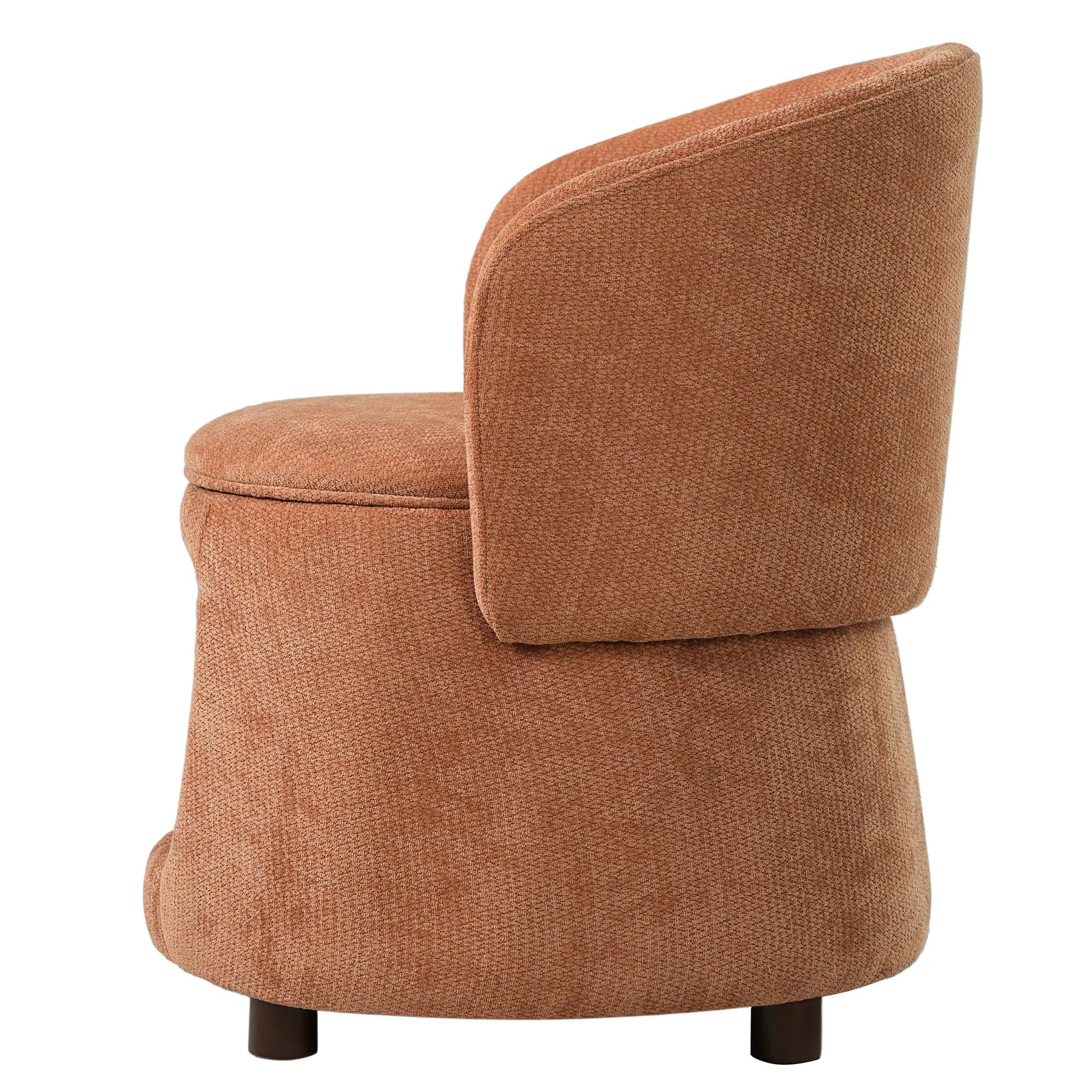 Orange Pet Friendly Chair with Hidden Pet Nook, Convertible Stool, and Storage Seat by HouseOfZazla