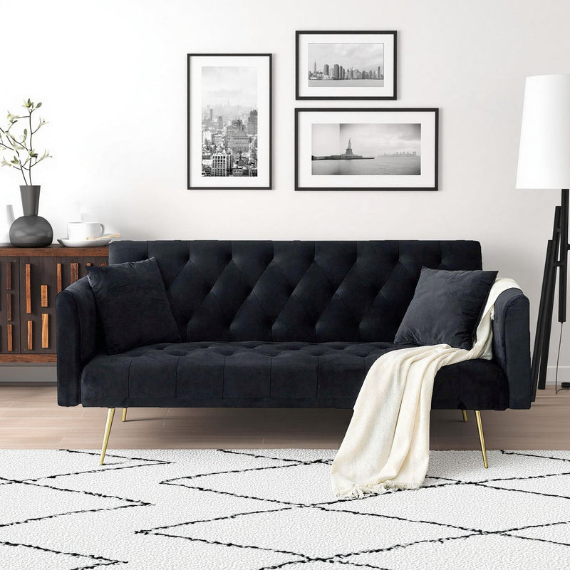 71-inch Foldable Double Sofa with American Retro Style by HouseOfZazla