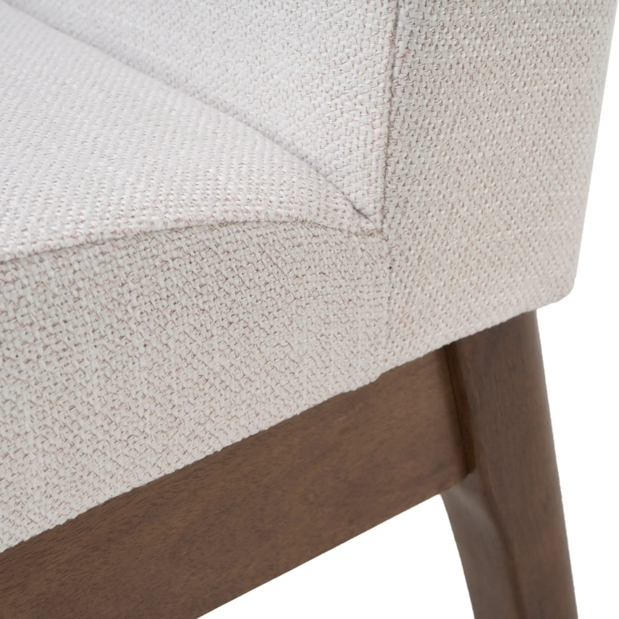 5 Piece Dining Set With Table And Upholstered Chairs - Light Beige / Walnut by HouseOfZazla