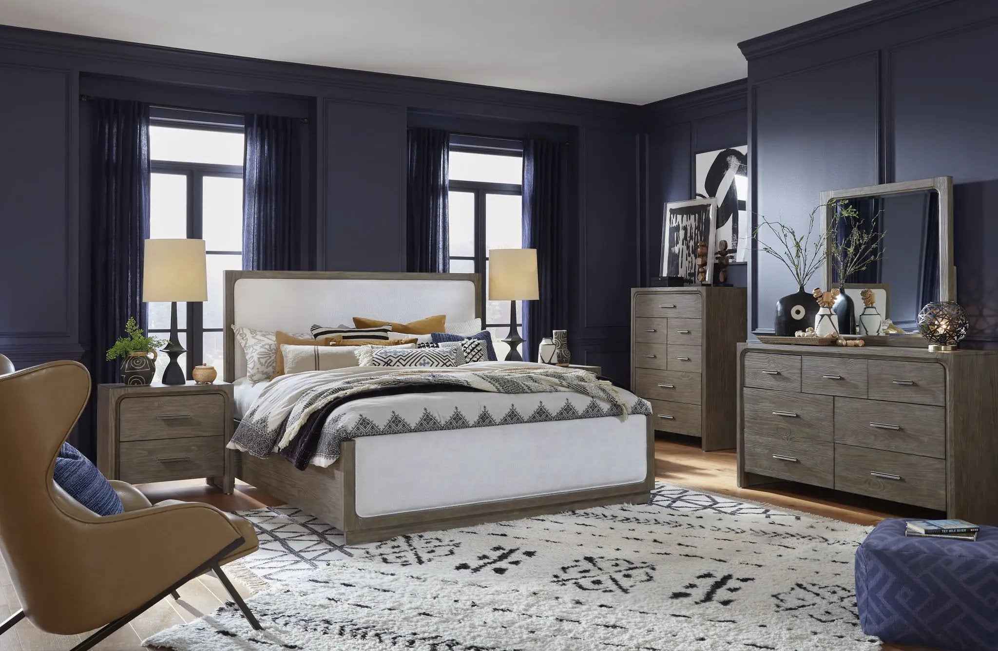 Westbourne - Upholstered Panel Bed by Unique Piece Furniture
