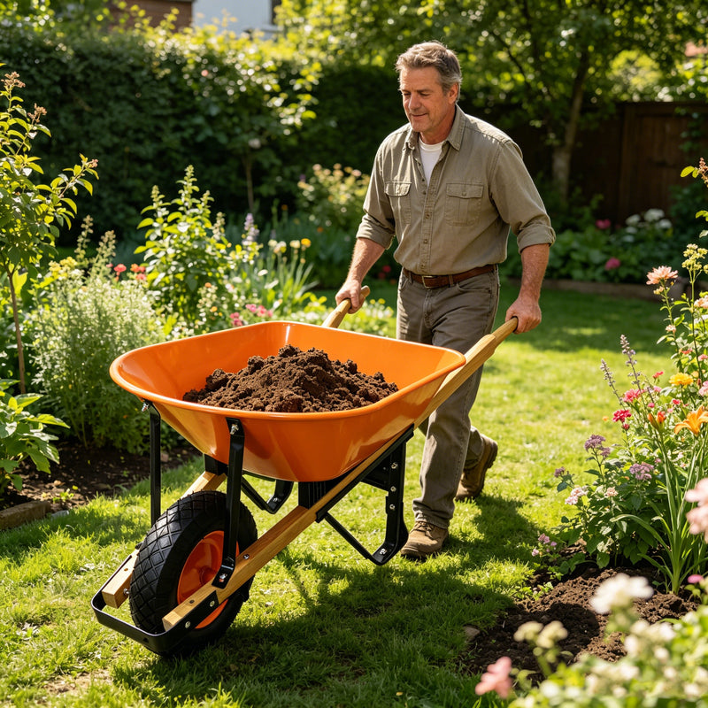 Steel Tray Wheel Barrow by HouseOfZazla