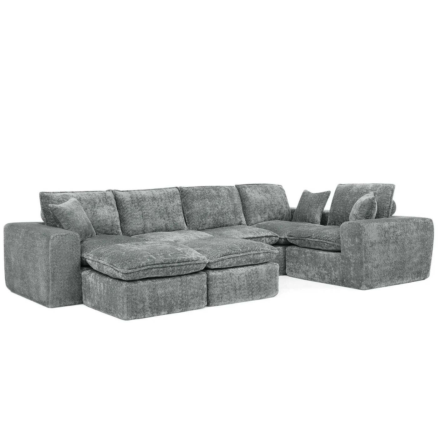 Sectional Sofa With Moveable Ottoman by Unique Piece Furniture