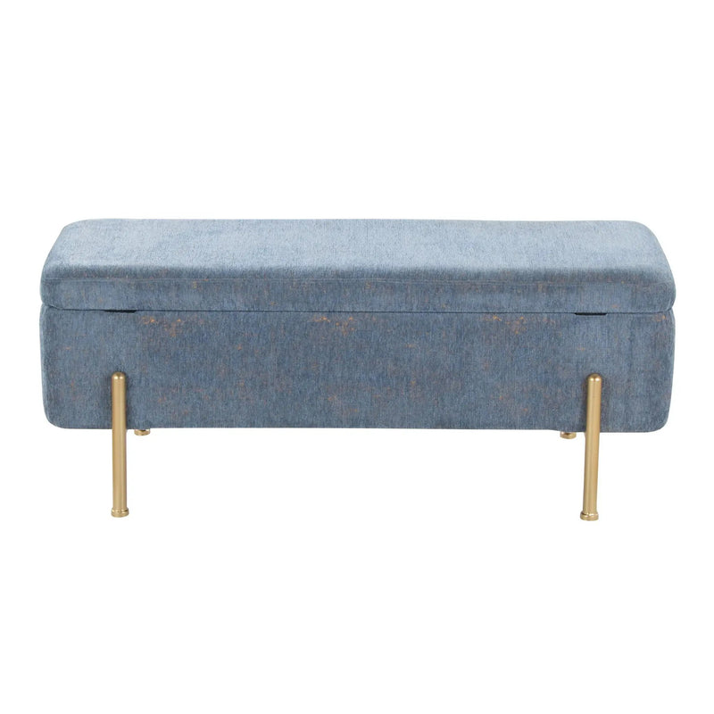 Daniella - Contemporary Bench - Gold / Blue by Unique Piece Furniture