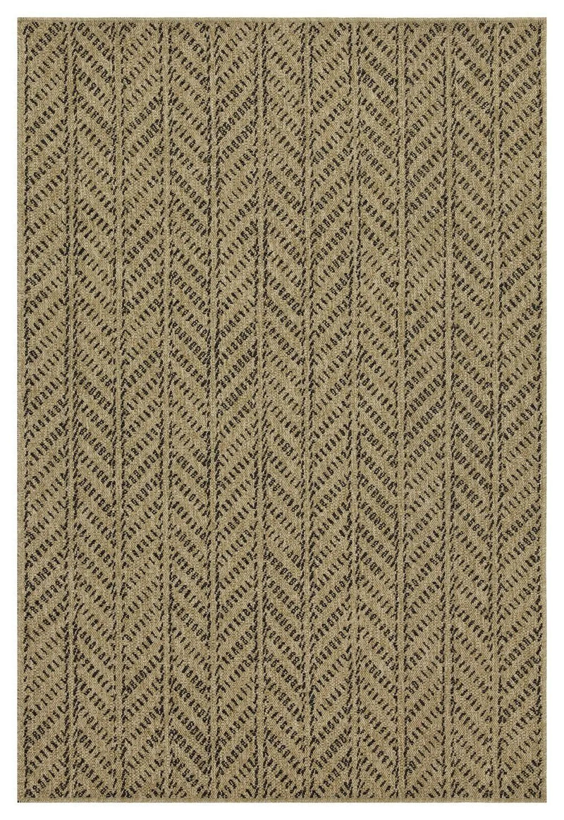 Earth GC_NTL1012 Jute/Black Indoor/Outdoor Area Rug by HouseOfZazla