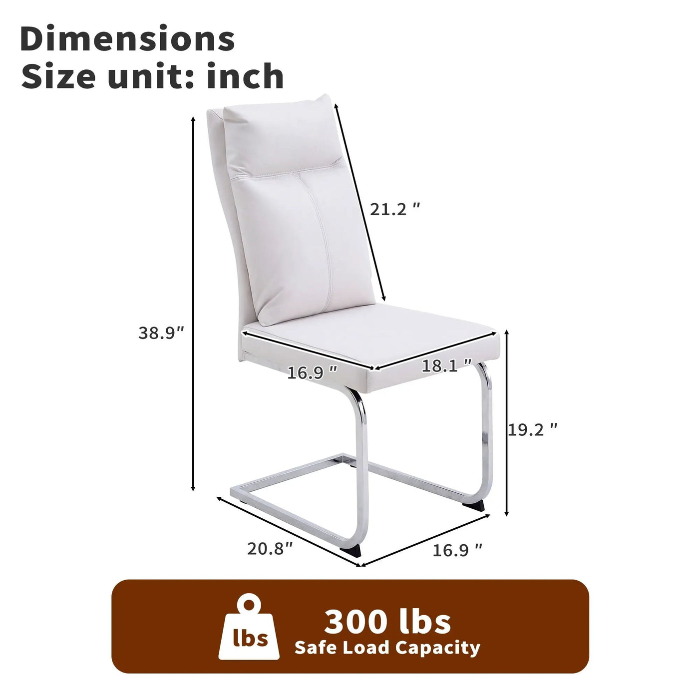 Modern Dining Chair SetWith Soft Cushion Backrest (2 Pieces) by Unique Piece Furniture