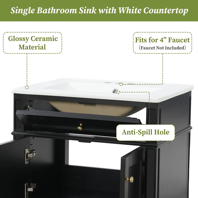 24" Wall Mounted Modern Bathroom Vanity by HouseOfZazla