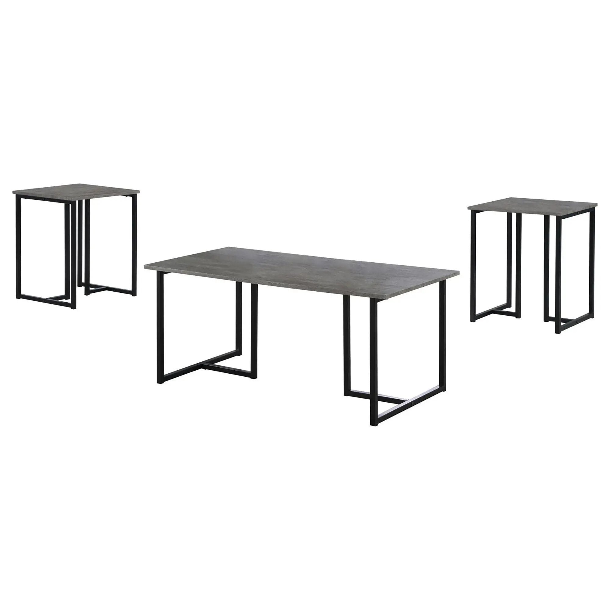 3 Piece Occasional Set With Smooth Top - Gray