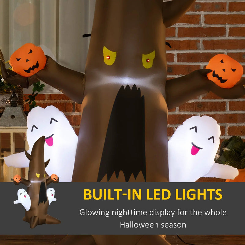 5FT Illuminated Inflatable Halloween Ghost Tree by HouseOfZazla