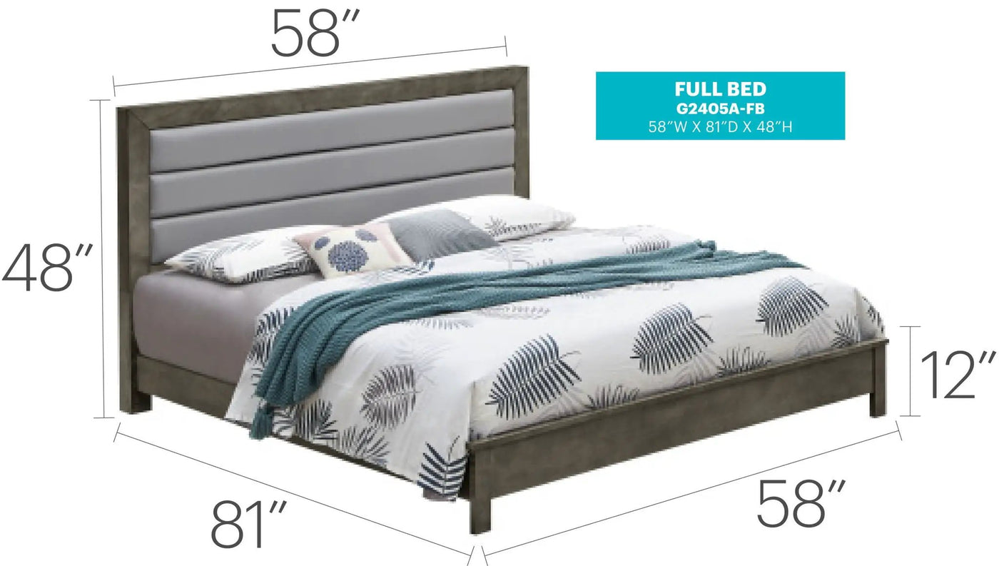 Transitional Modern Design Bed by HouseOfZazla