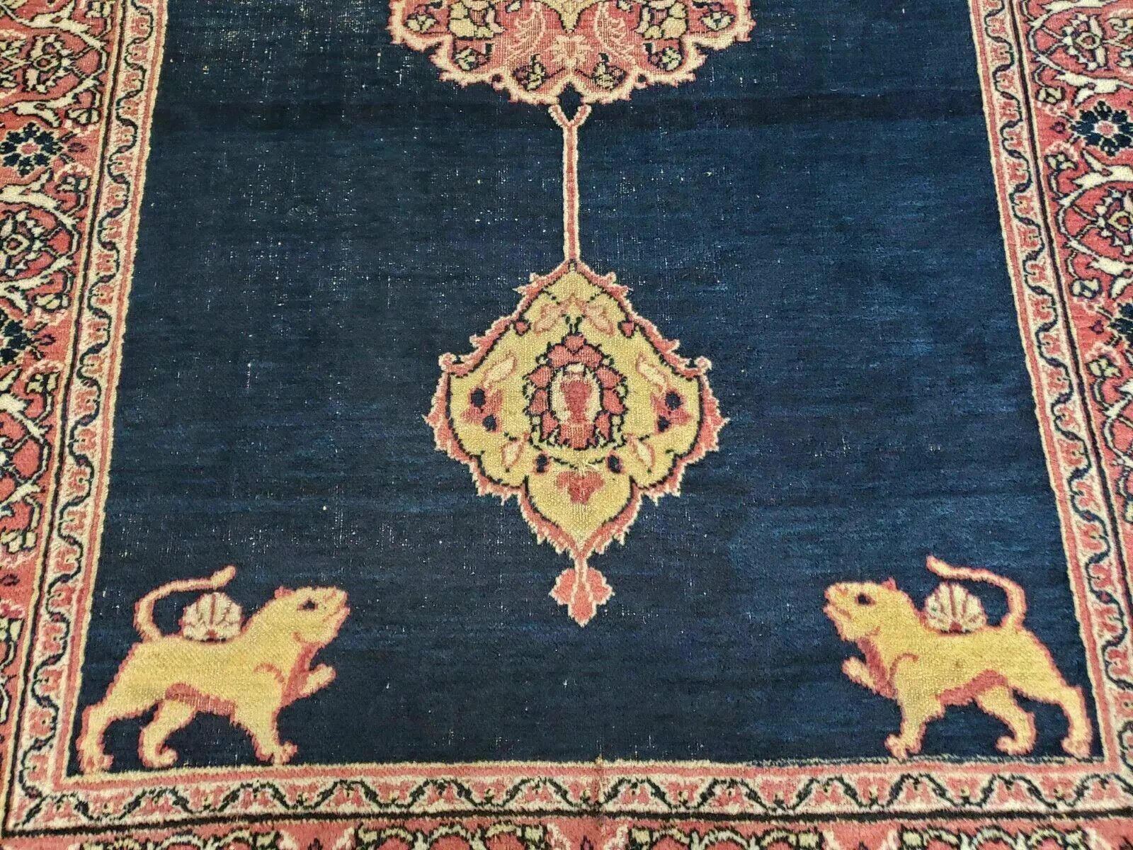 4' X 6' Antique Handmade Turkish Ghiordes Wool Rug Veg Dyes Organic Lion Nice by Jewel Rugs