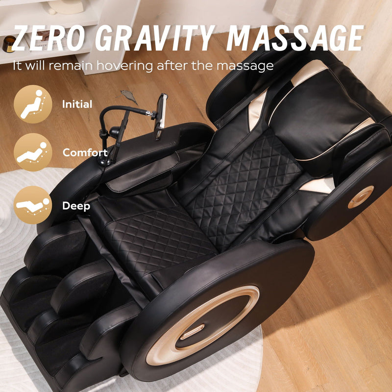 Automatic Massage Chair Recliner With Zero Gravity And Full Body Air Pressure - Black by HouseOfZazla