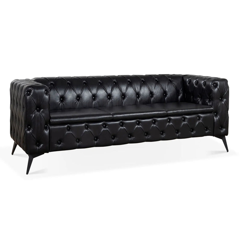 Square Arm Removable Cushion 3 Seater Sofa by Unique Piece Furniture