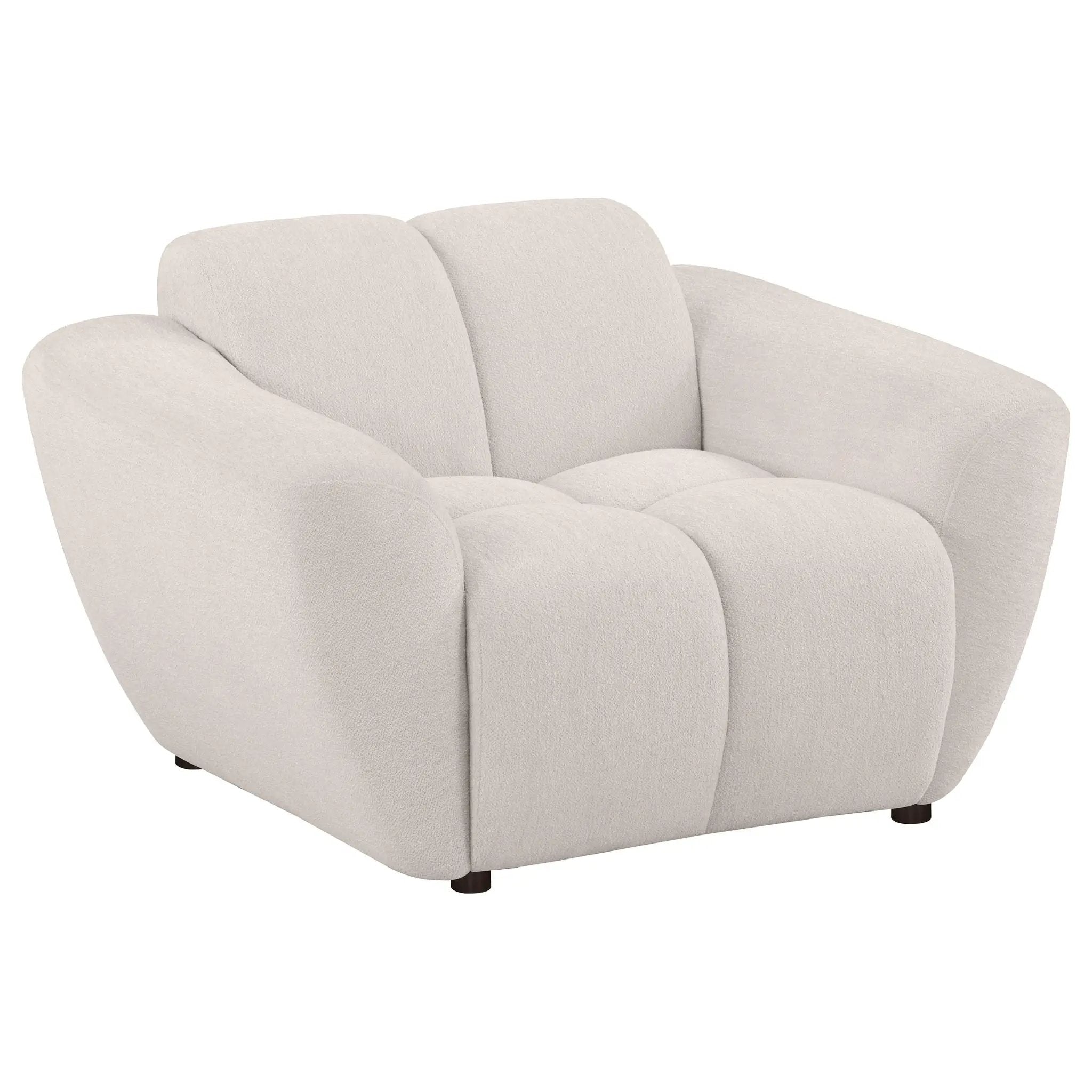 Destino Chenille Upholstered Splayed Arm Accent Chair Greige by Unique Piece Furniture