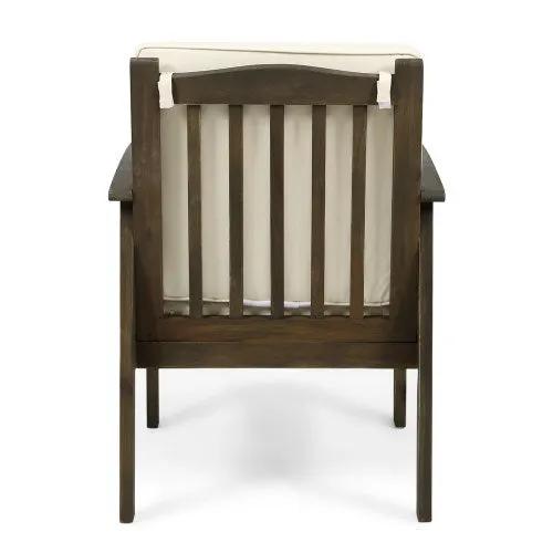 Patio Set Outdoor Acacia Wood Furniture Sets - Modern Club Chair Conversation Sets with Patio Dining Table by HouseOfZazla
