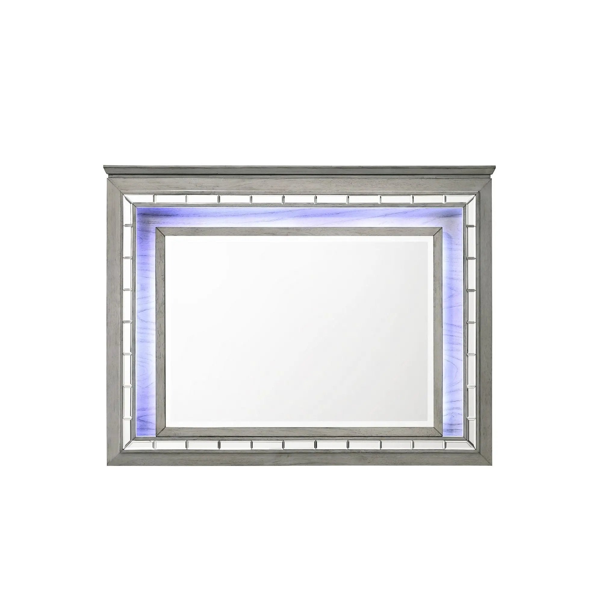 Antares - Mirror With LED - Light Gray by Unique Piece Furniture