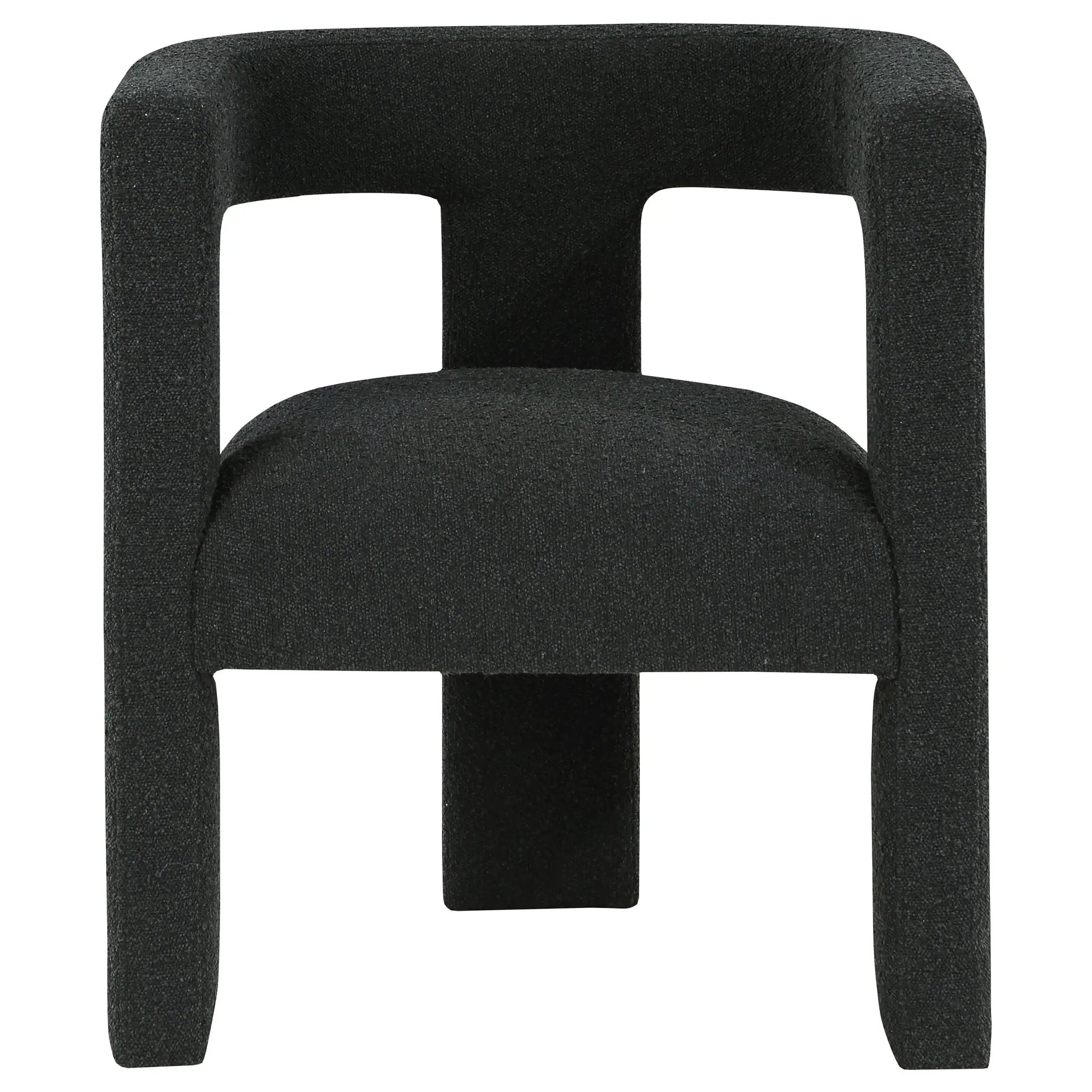 Petra Boucle Upholstered Accent Side Chair Black by Unique Piece Furniture