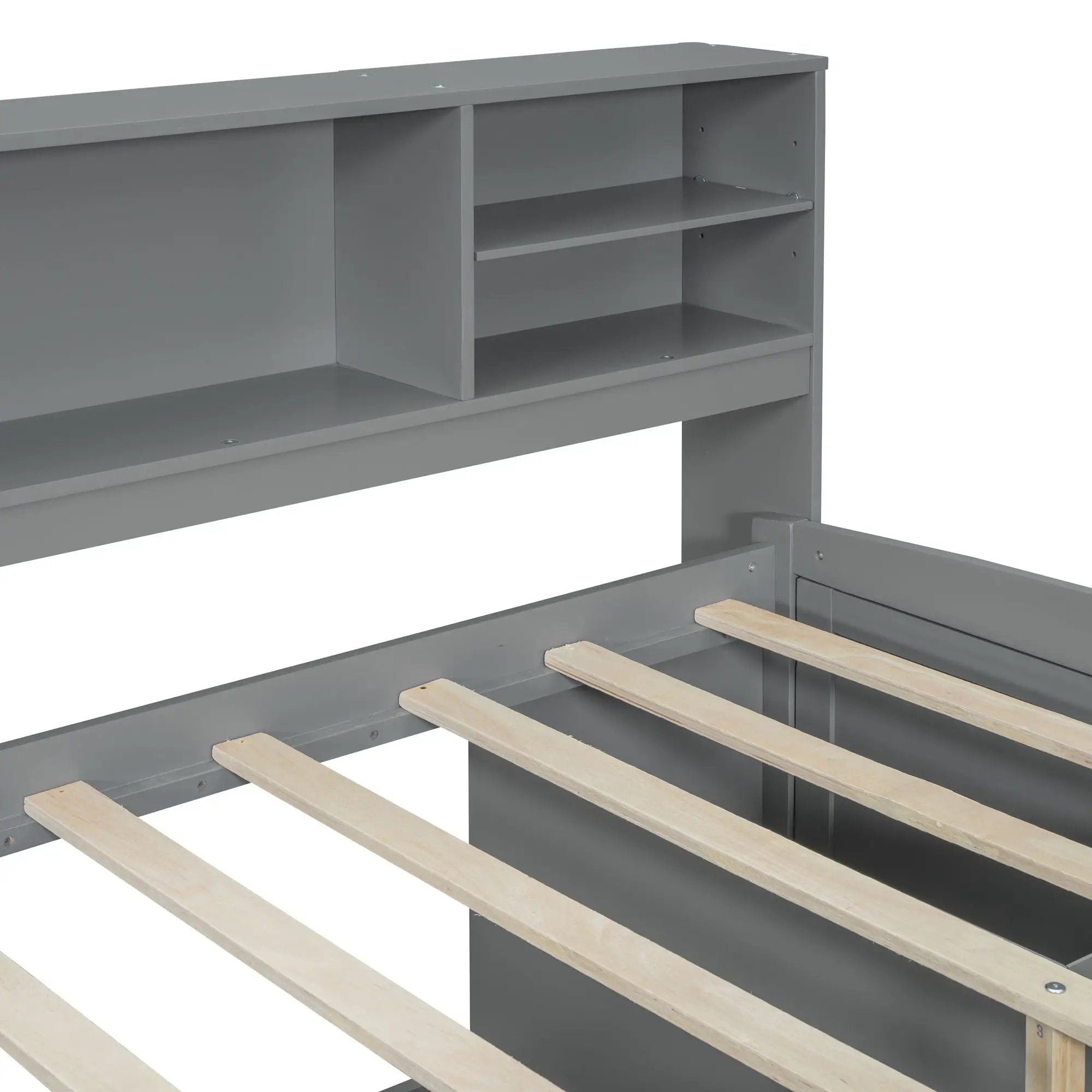 Daybed With 2 Bedside Cabinets, Upper Shelves And 4 Drawers by HouseOfZazla