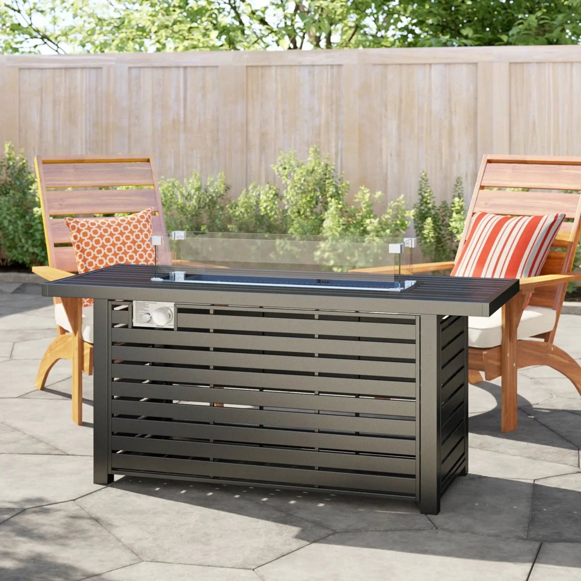 Propane Outdoor Fire Pit Table With Lid Versatile Fuel Options by HouseOfZazla